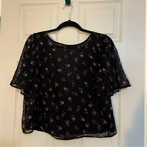 LOFT Open Back Floral Shell